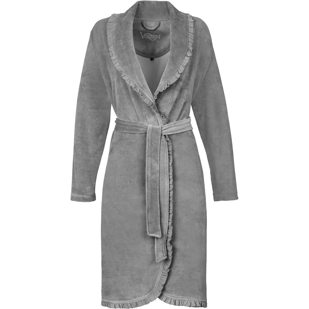 

Женский махровый халат Ariel, 1 шт., в игривом дизайне Vossen, Grau meliert