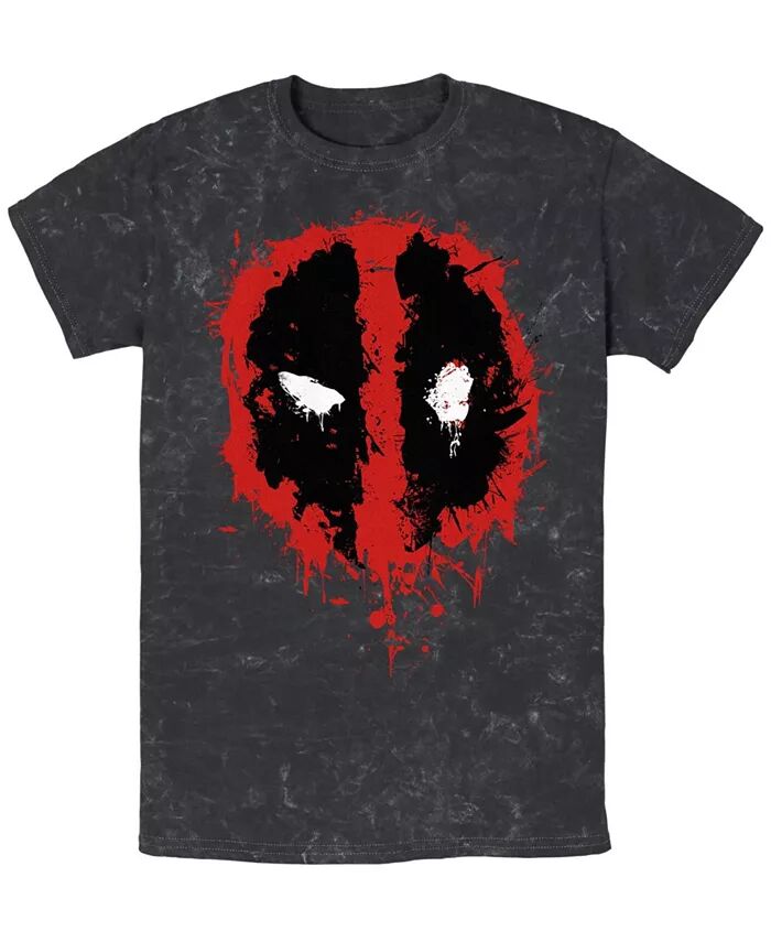 

Мужская футболка DeadPool SplatterIcon с коротким рукавом из минеральной ткани Fifth Sun, черный