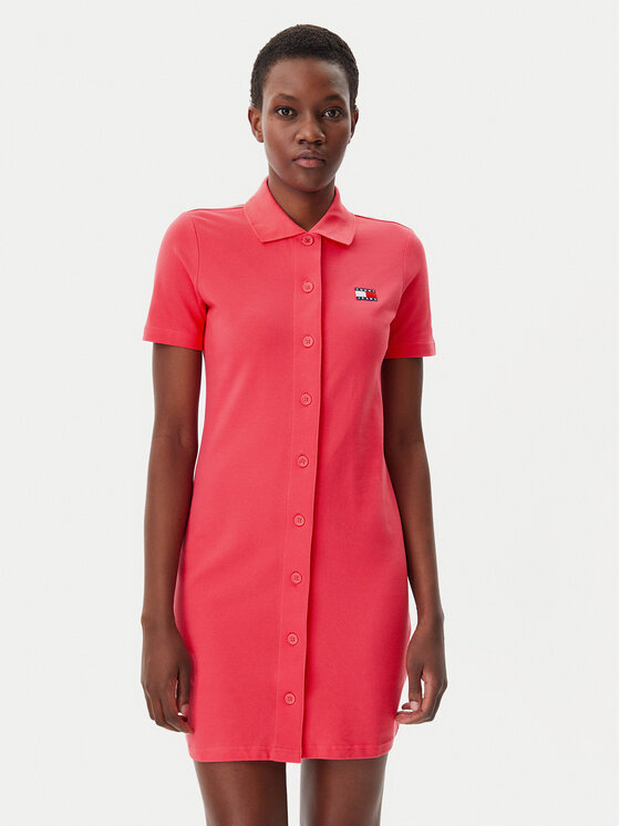 

Платье на каждый день обычный крой Badge DW0DW20302 Tommy Jeans, розовый