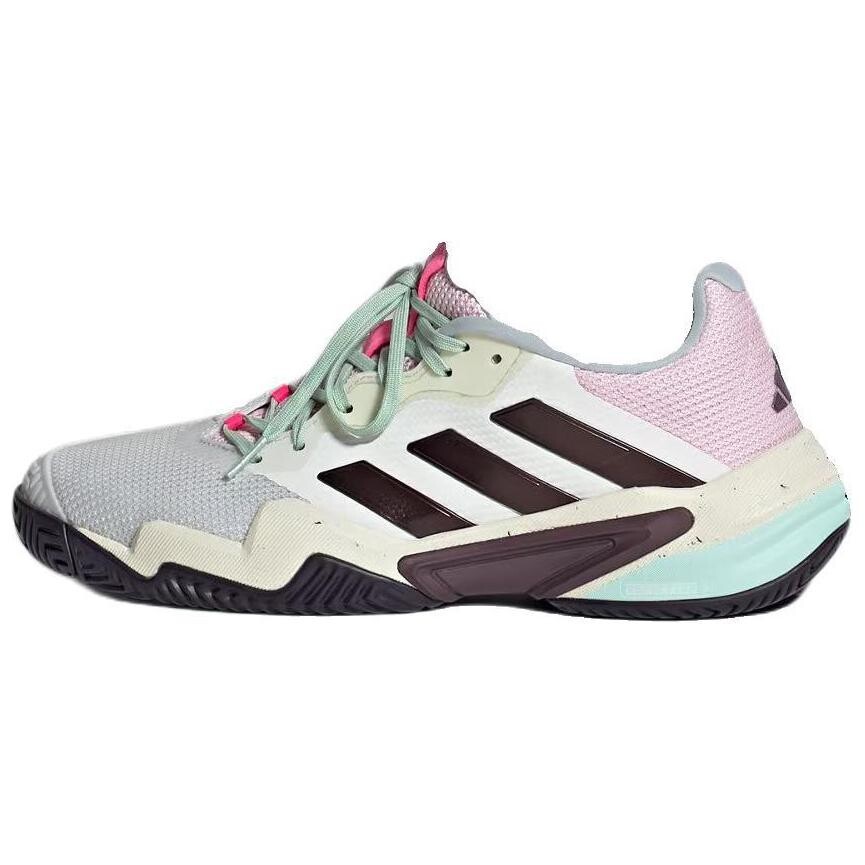 

Кроссовки adidas Barricade 13 Crystal White Aurora Met. Semi Green Spark, белый/черный