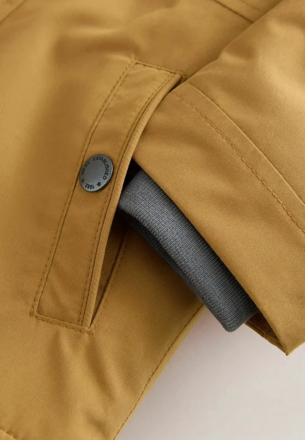 Парка из искусственного меха стандартного кроя Next, Ochre Yellow — фото 4