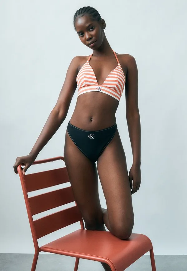 Бикини топ с графическим монограммом Calvin Klein Swimwear, Acorn Orange