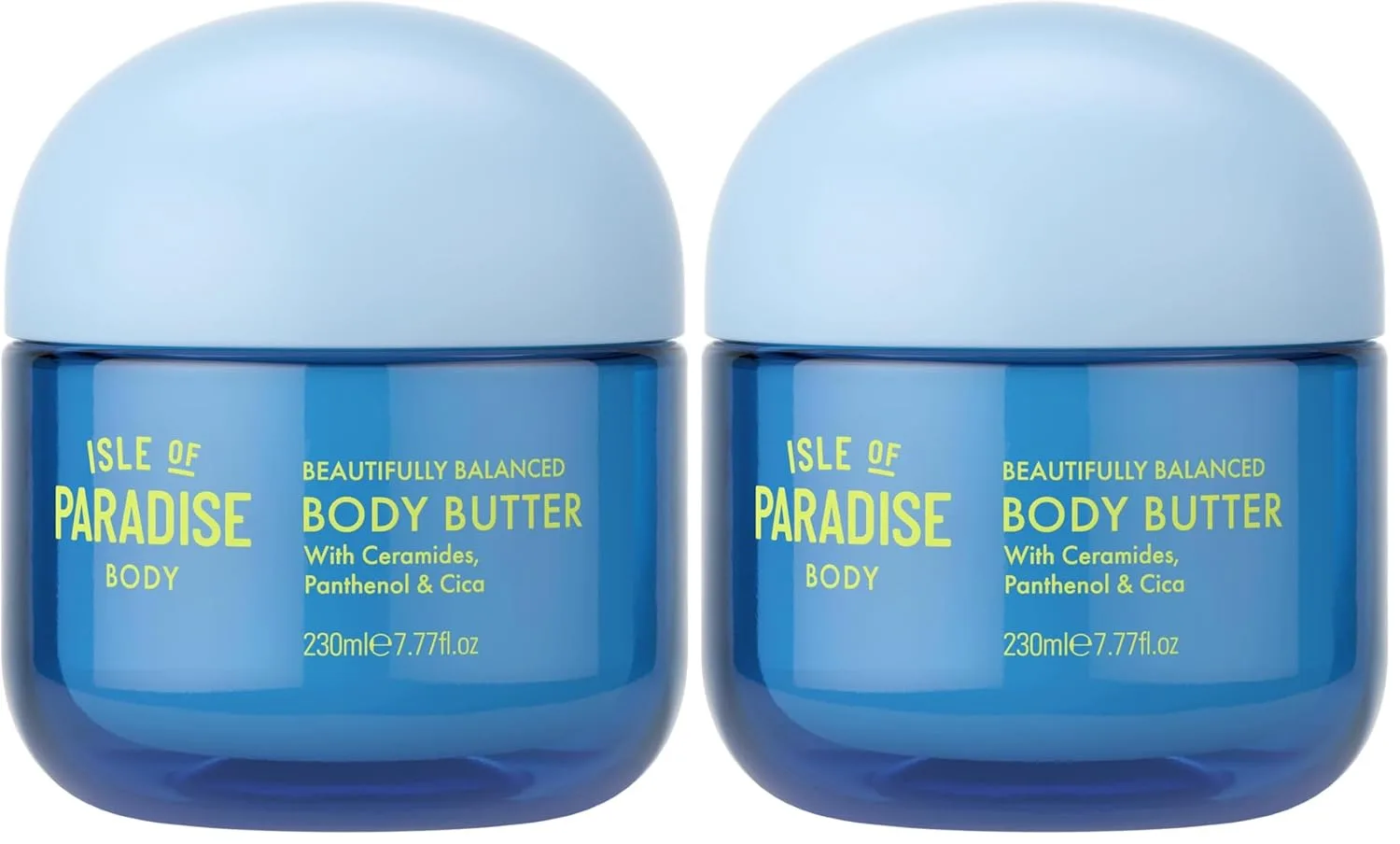 Isle of Paradise Beautifully Balanced Body Butter для мягкой и гладкой кожи с церамидами, пантенолом и центеллой, укрепляет и удерживает влагу, 230 мл 440.56 г (2 шт.)
