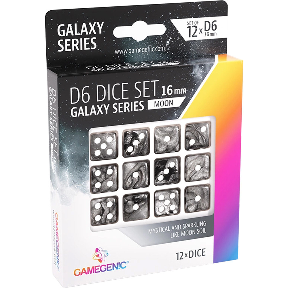 

Аксессуары Gamegenic Galaxy Series 16mm d6 Set: Moon (12)