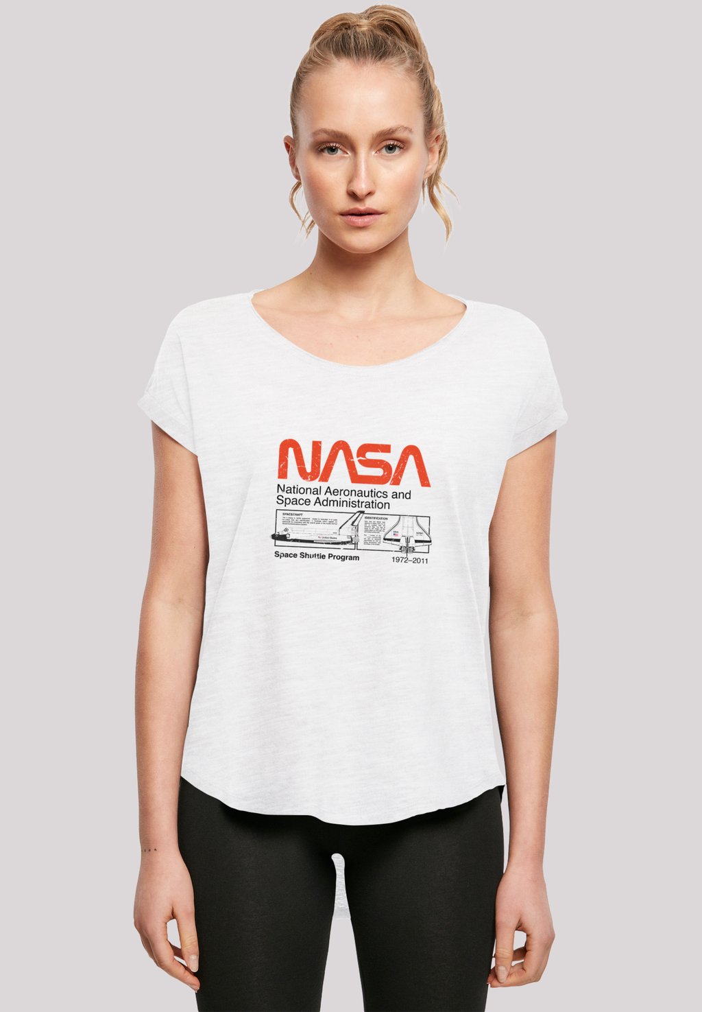 

Футболка с принтом LONG CUT NASA CLASSIC SPACE SHUTTLE F4NT4STIC, белый