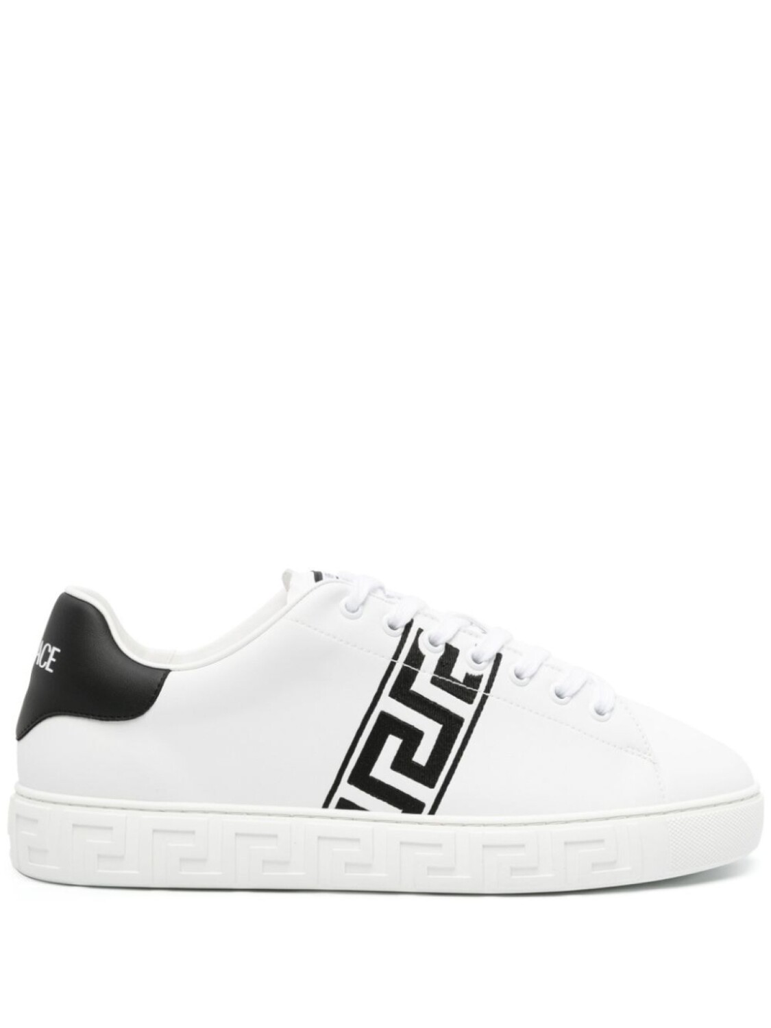 

Кроссовки с вышивкой Greca Versace, белый