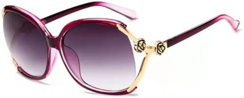 

Новые солнцезащитные очки с большой круглой оправой и защитой от УФ-излучения UV400 для женщин. Модные солнцезащитные очки для женщин, идеально подходящие для вождения MTZJH, Purple Gray