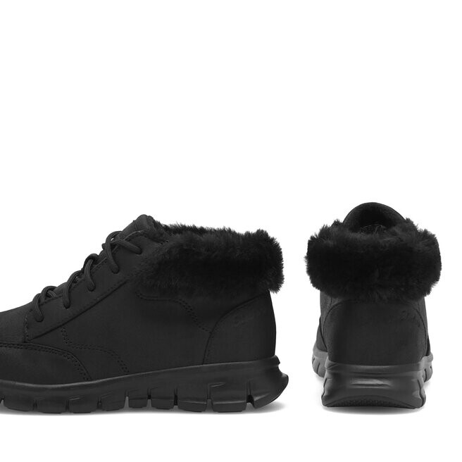 Ботинки женские Skechers BBK низкие с мехом, черный — фото 3