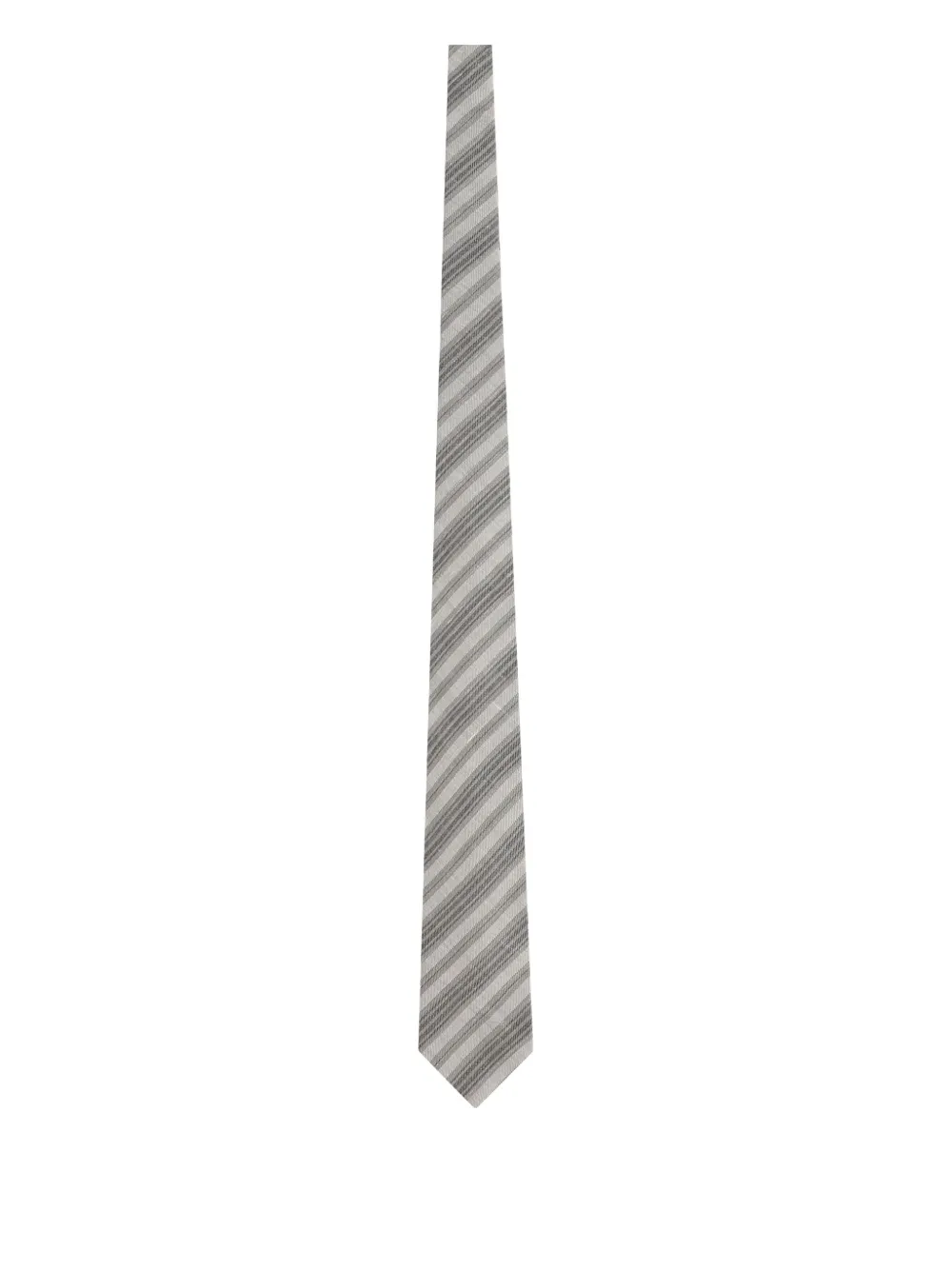 

Полосатый шелковый галстук Zegna, серый