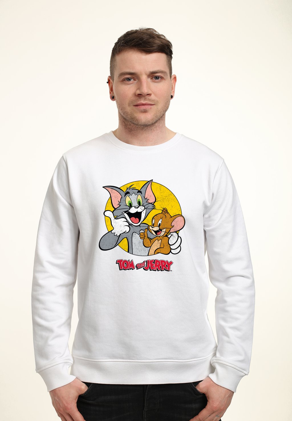 

Толстовка TOM AND JERRY THUMBS UP Henry Tiger, белый