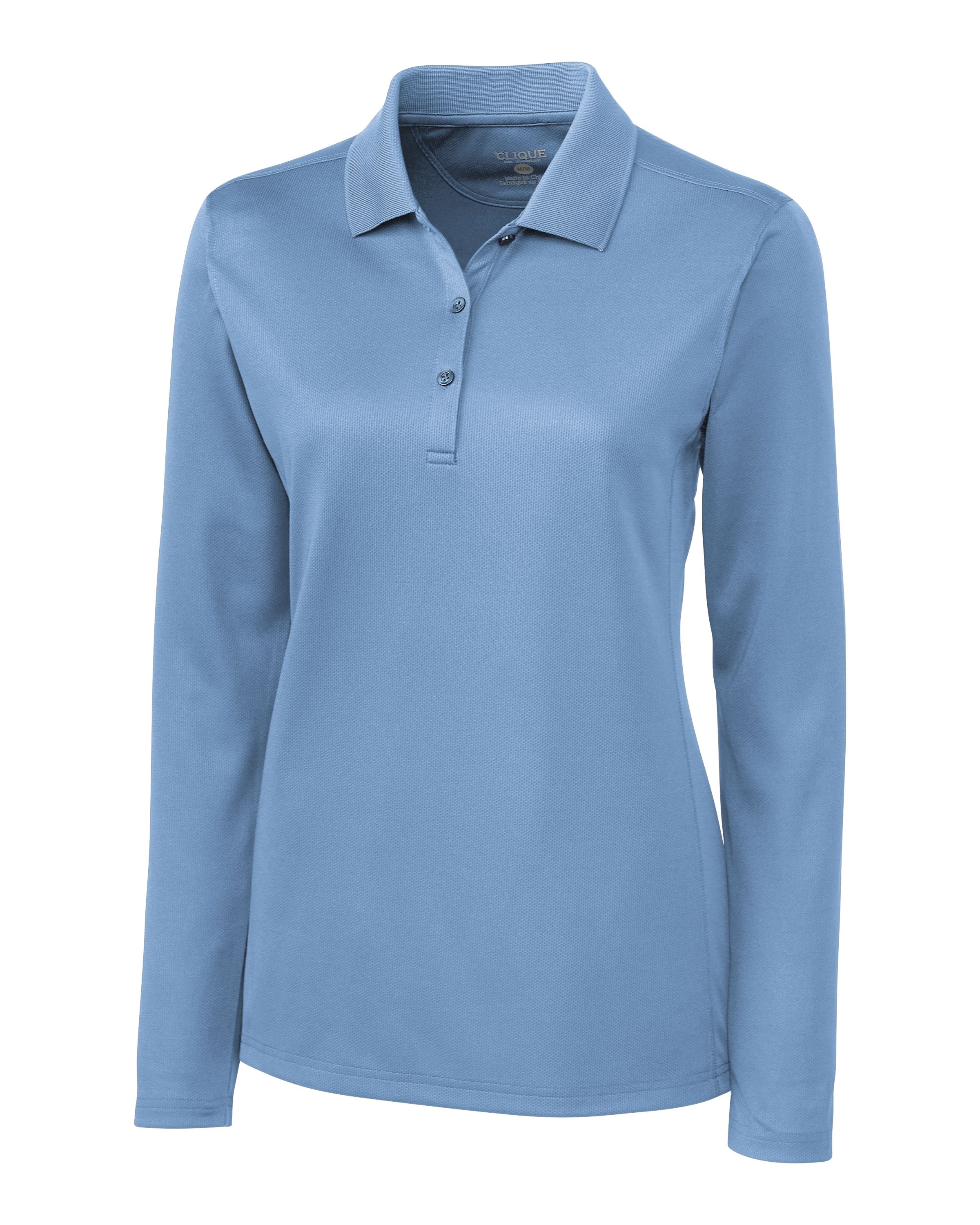 

Рубашка поло Clique L/S Ice Lady Pique, светло-голубой