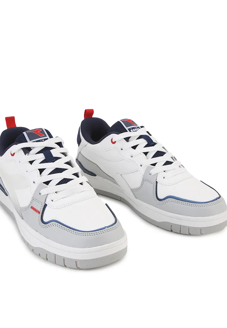 Кроссовки мужские спортивные, модель Nucleo Diadora, белый/серый — фото 2