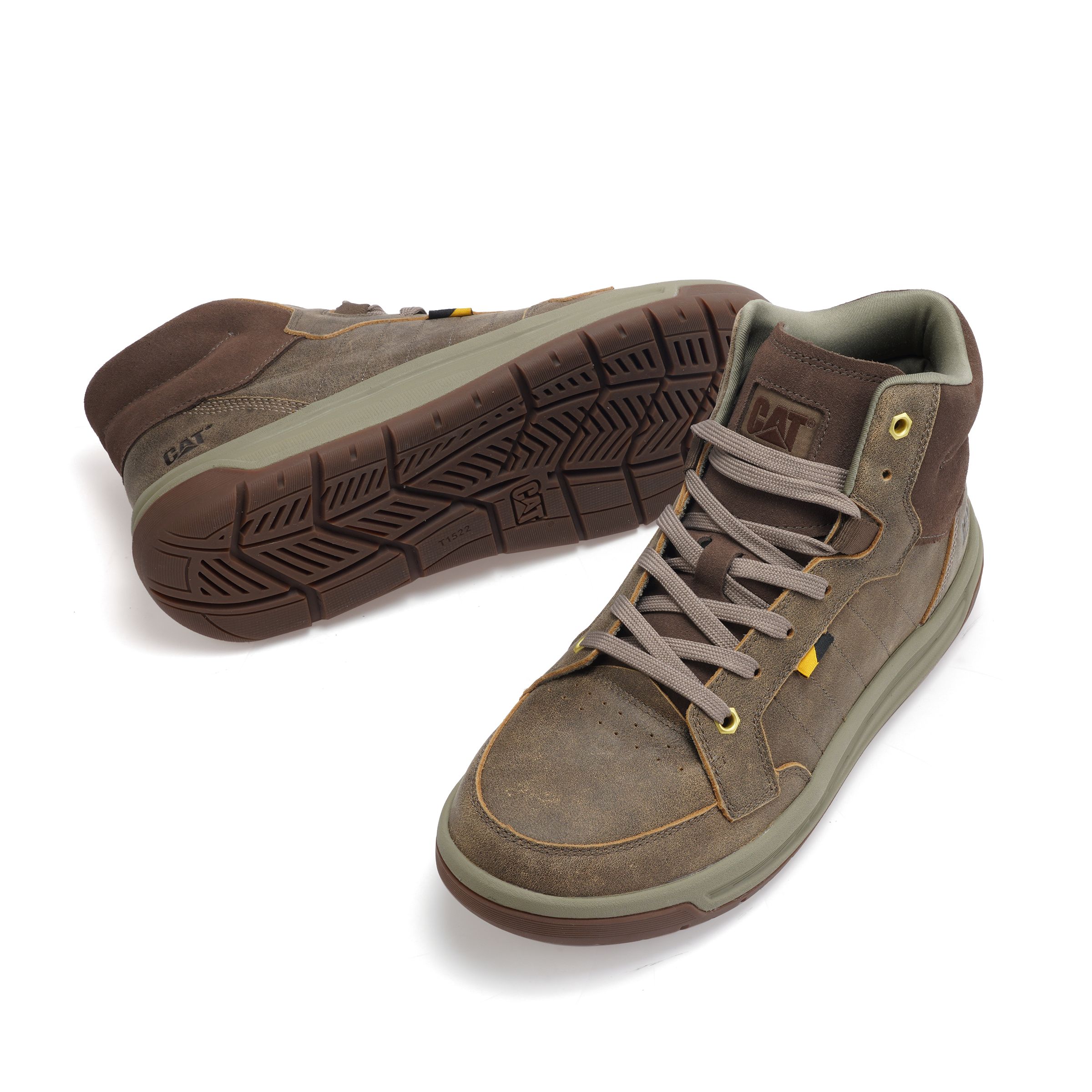 Кроссовки Casual Apa Cush Mid мужские светло-коричневые CAT, умбра — фото 3