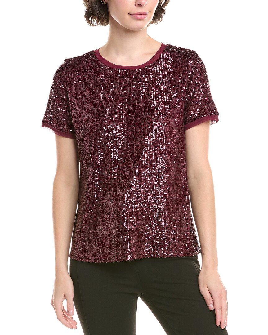 

Топ с пайетками Anne Klein, фиолетовый