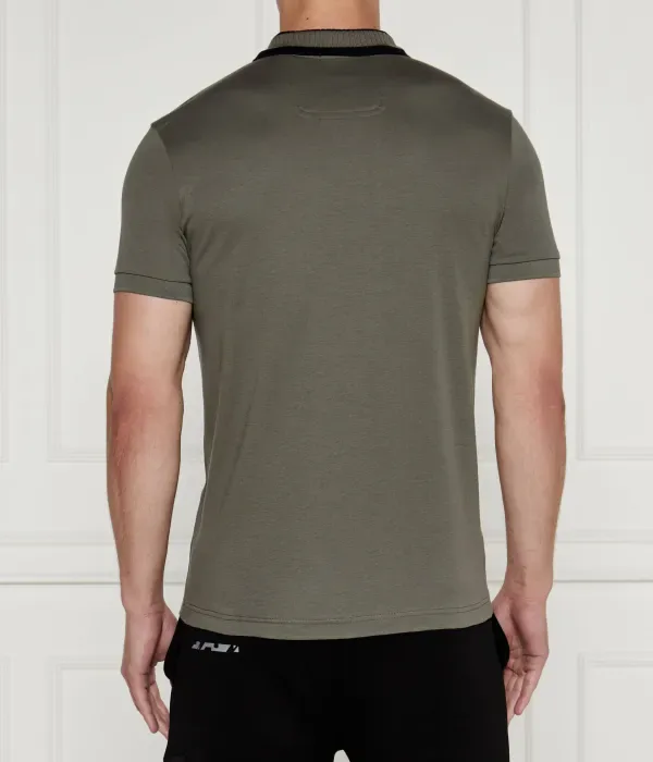 Поло Пауле slim fit Boss Green, хаки — фото 4