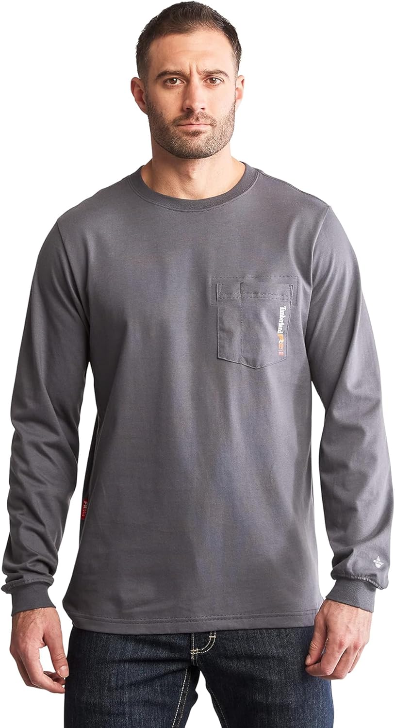 

Timberland PRO Fr Cotton Core футболка с длинным рукавом и карманом, Charcoal