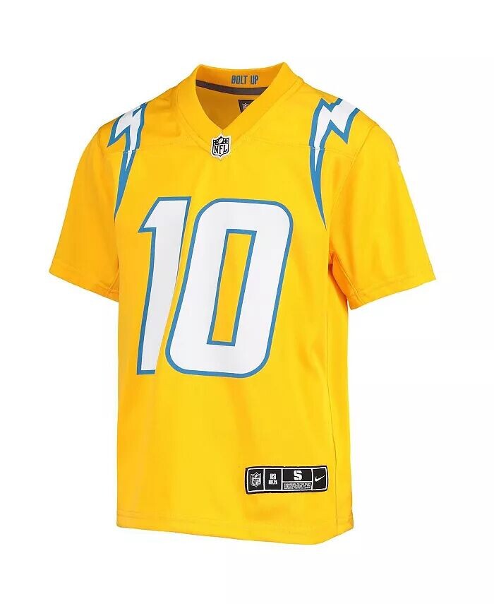 Джерси Big Boys Justin Herbert Gold Los Angeles Chargers Inverted Team Game Nike — фото 3