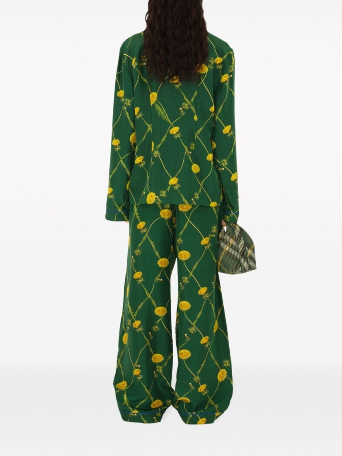 Брюки Dandelion Burberry, цветочный принт, зеленый — фото 4