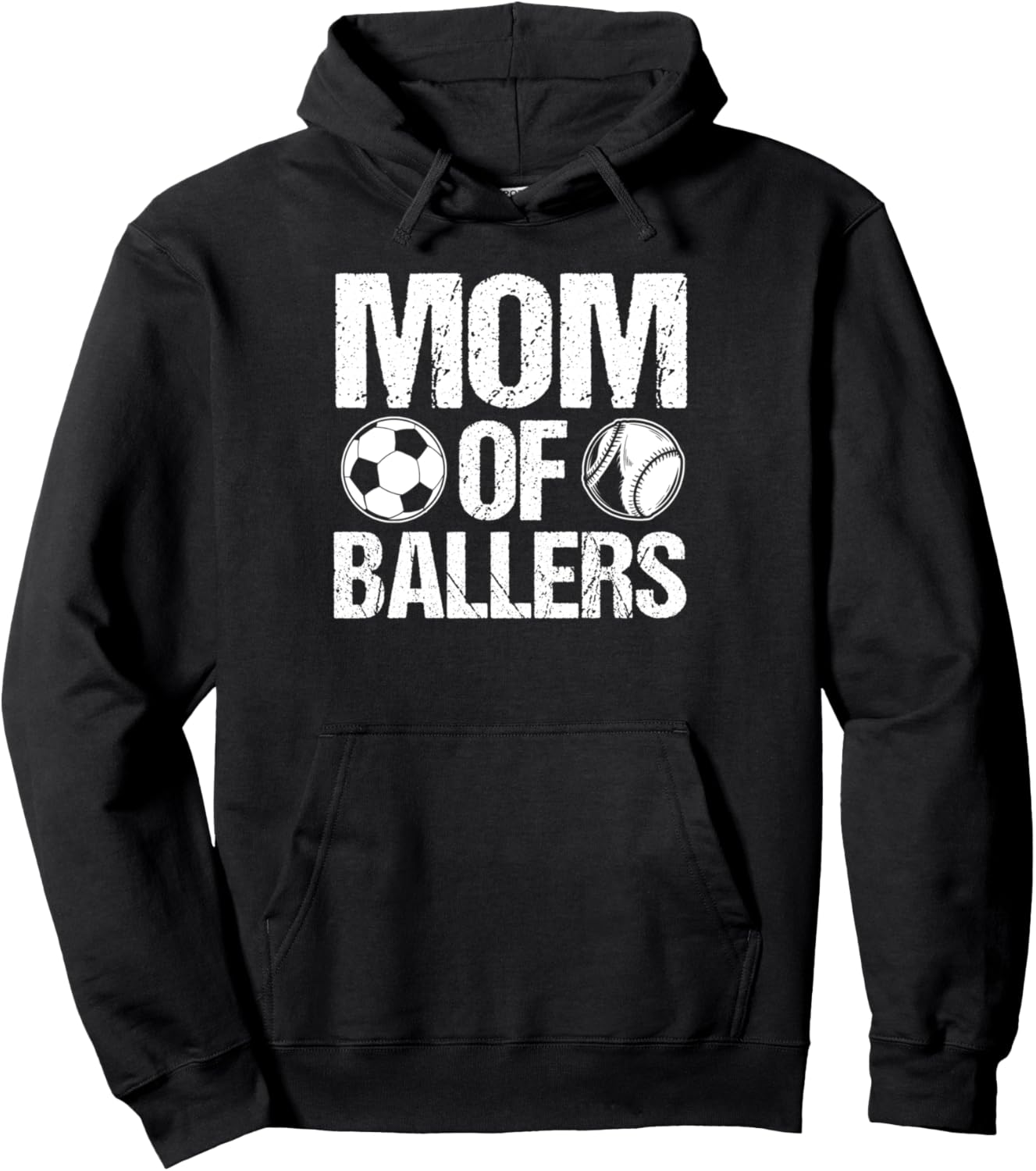 

Худи Mom of Ballers Baseball Soccer Player & Play Soccer Gift, черный