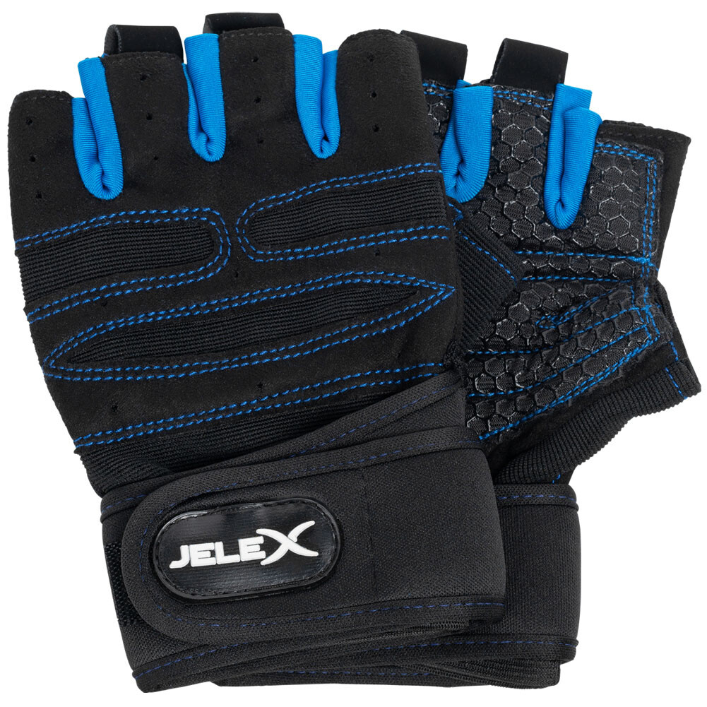 

Перчатки тренировочные с мягкой подкладкой JELEX Fit черно-синие