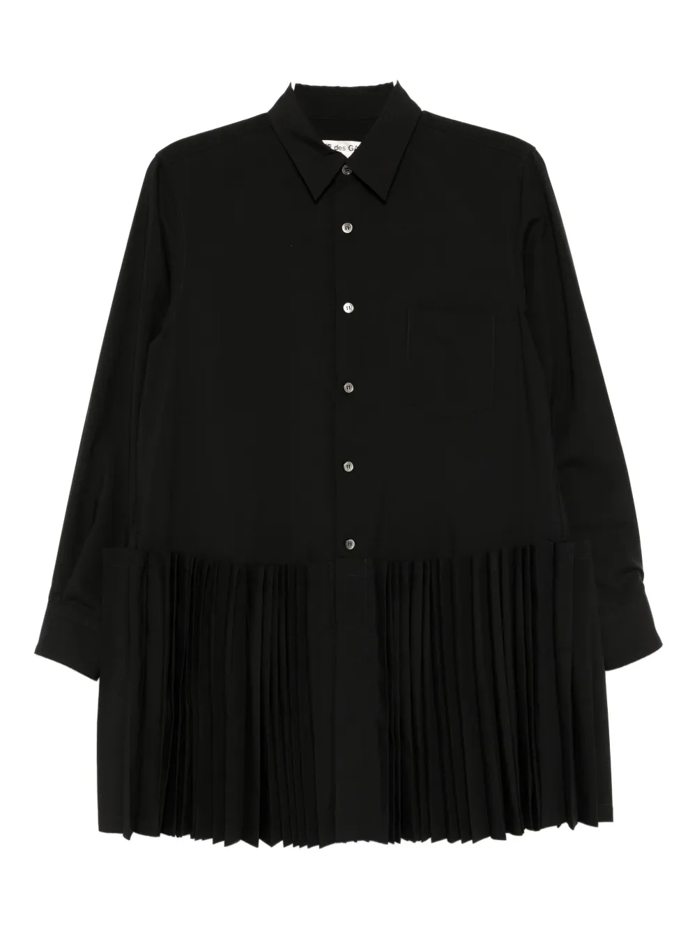 

Платье-рубашка в складку COMME DES GARCONS, черный