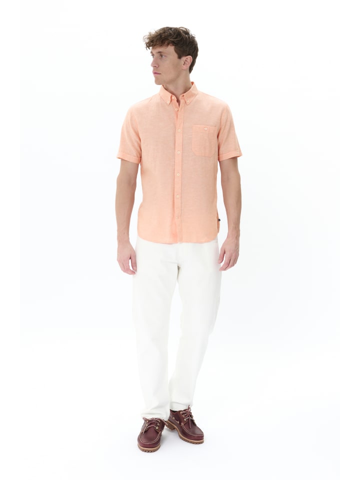 

Рубашка MAtrostol с короткими рукавами, прямого кроя, цвета Shell Coral Matinique