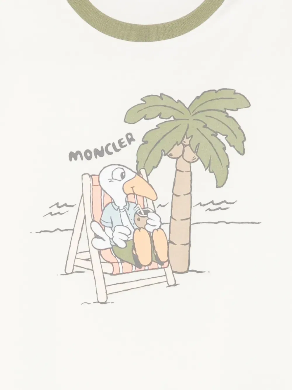 Футболка с графическим принтом Moncler Enfant, бежевый — фото 3