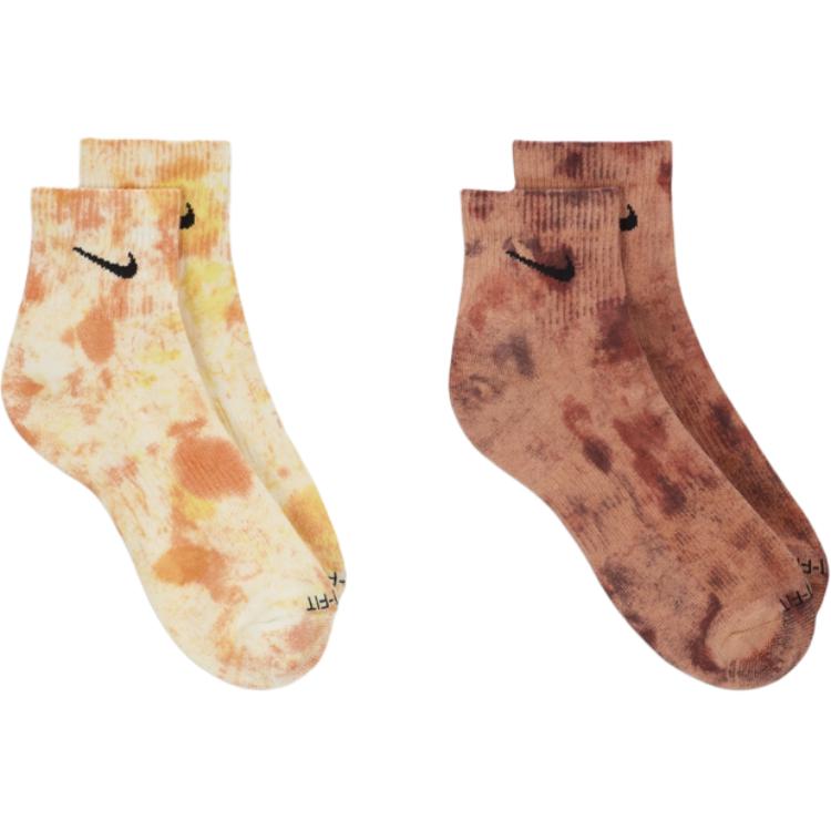 Мужские носки Dri Fit до щиколотки, 2 пары Nike, оранжевый/желтый/черный/малиновый/красный/коричневый — фото 3