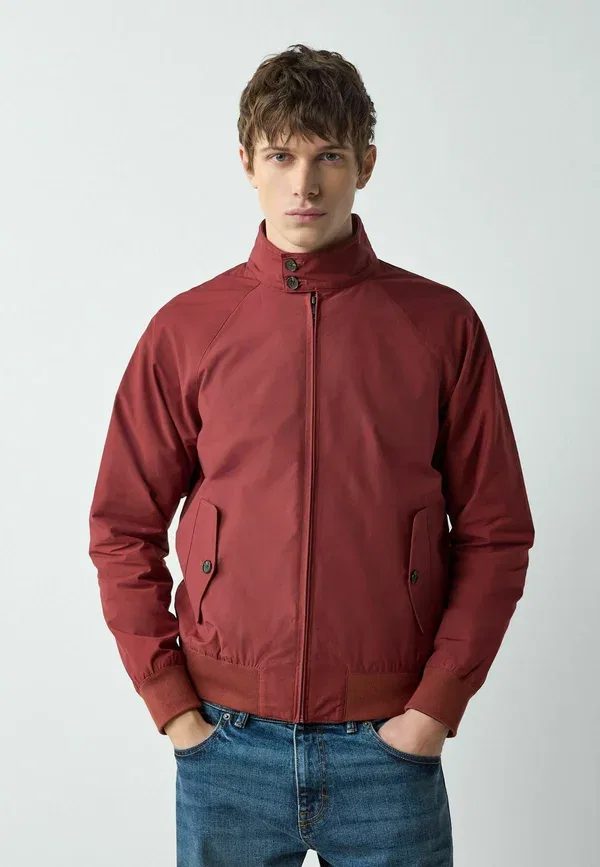 Куртка Harrington, Next, Regular fit, водоотталкивающая, летняя, красный