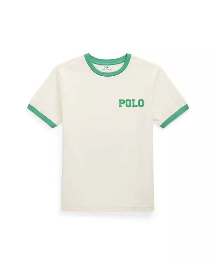 

Футболка с логотипом Big Boys в стиле рингер Polo Ralph Lauren, слоновая кость/кремовый