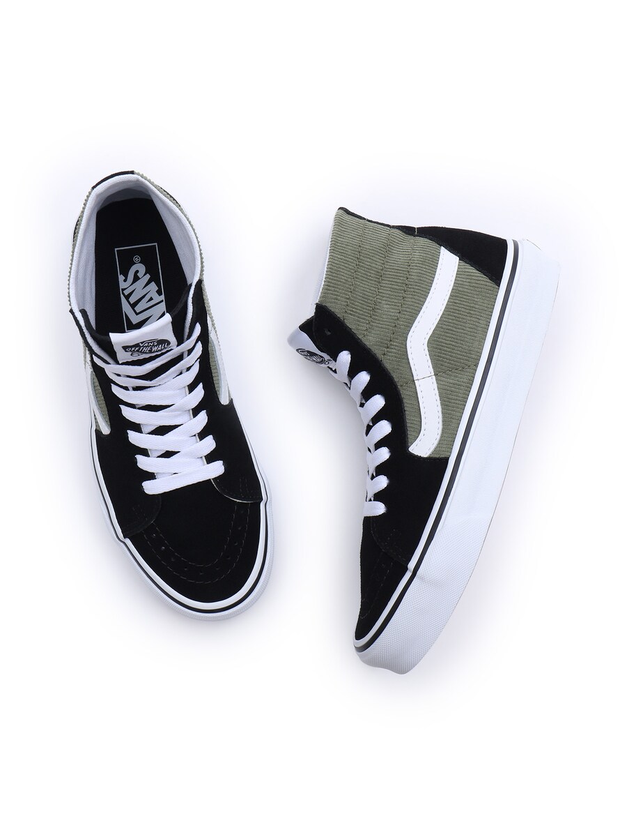 Кроссовки с высоким берцем VANS SK8-Hi, цвет Dark green/Black — фото 3