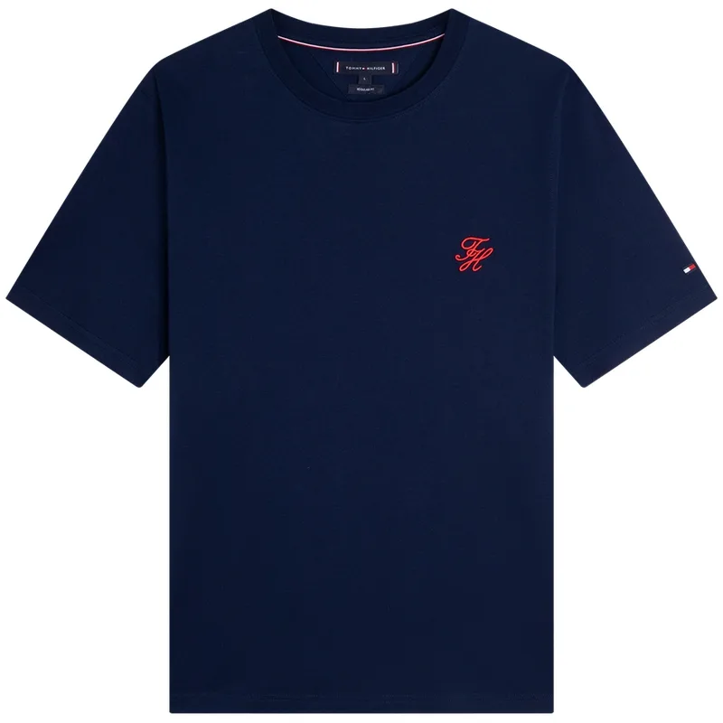 Футболка с логотипом и деталями на груди Tommy Hilfiger, White YBL — фото 3