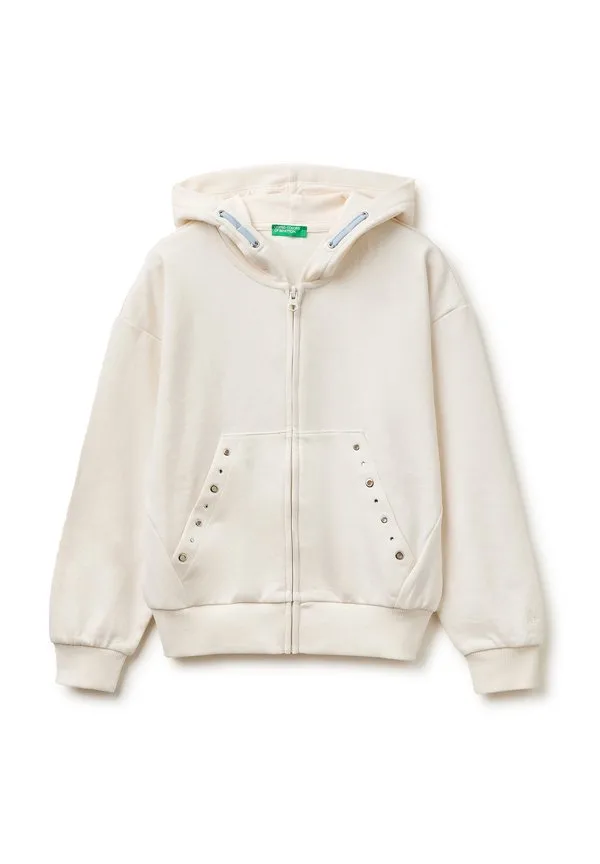 Удобная толстовка на молнии United Colors Of Benetton, White