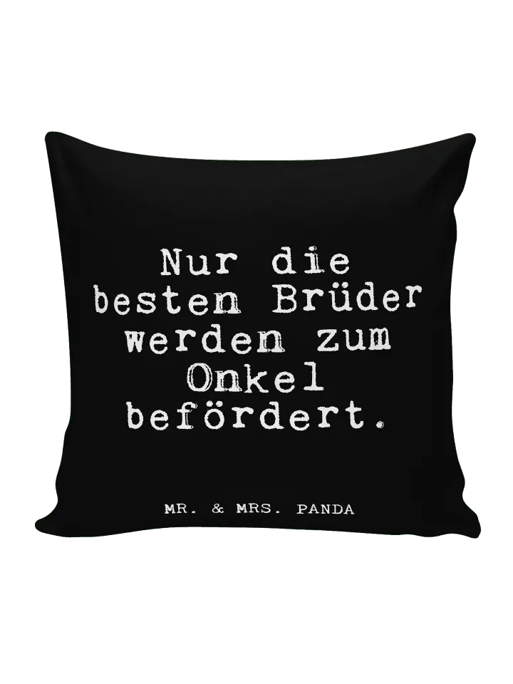 

Подушка Mr & Mrs Panda 40x40 Nur die besten Brüder, черный