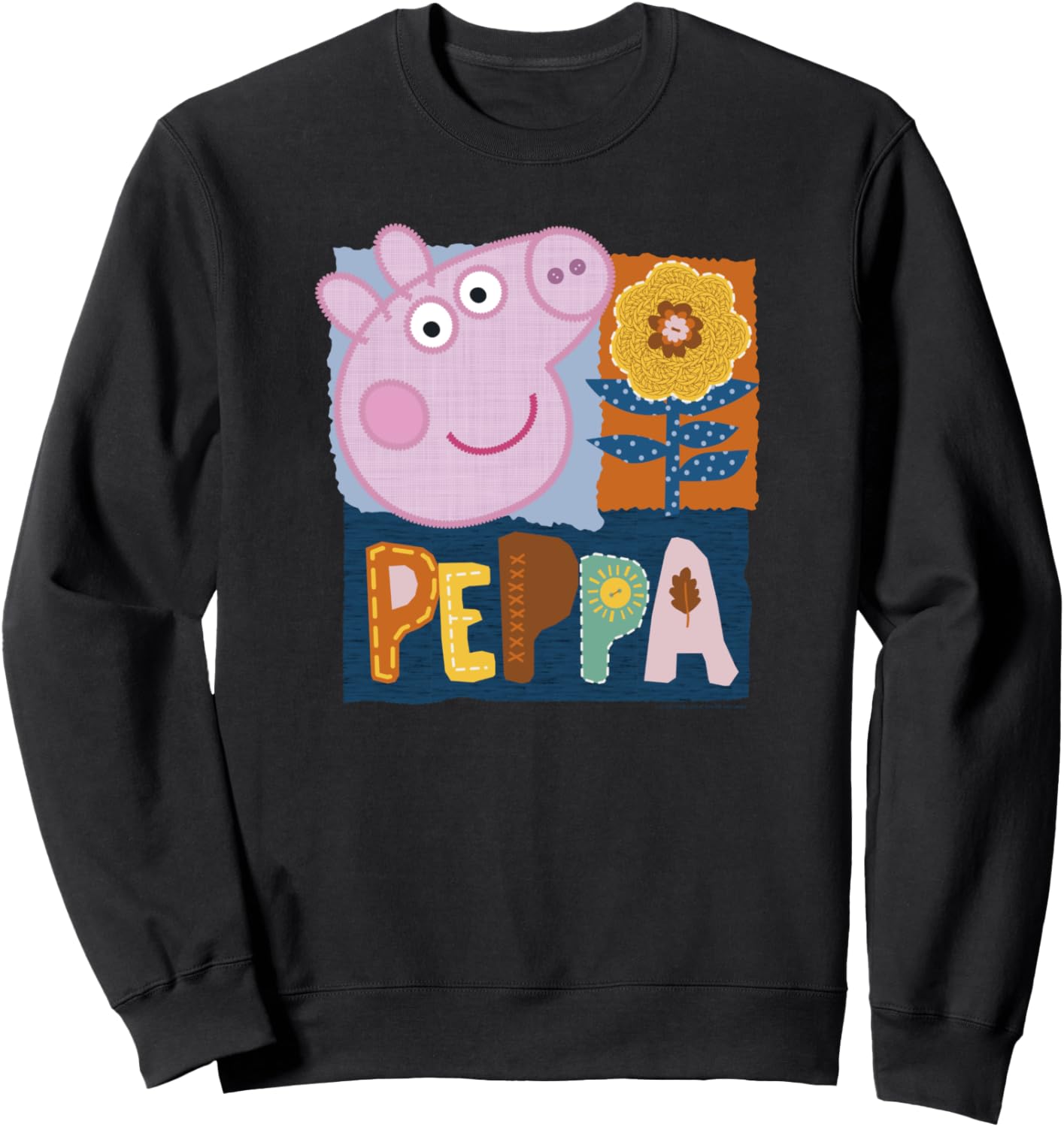 

Толстовка с вышитым рисунком Свинки Пеппы, крупным цветочным портретом и изображением лица, черная Peppa Pig, Черный, Толстовка с вышитым рисунком Свинки Пеппы, крупным цветочным портретом и изображением лица, черная Peppa Pig