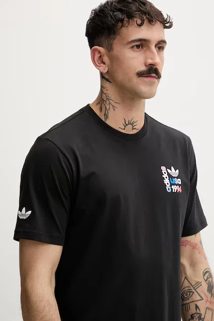 Футболка с принтом USA 94 Adidas Originals, черный — фото 4