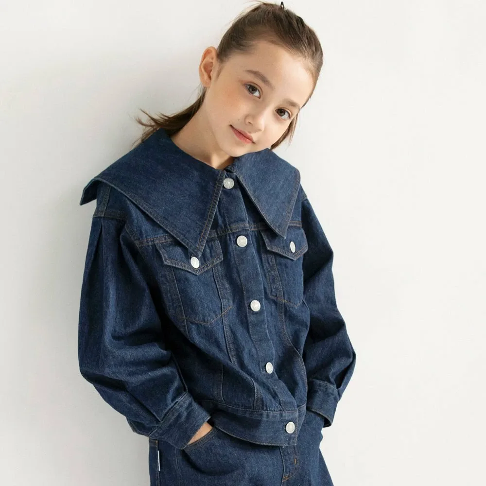 Джинсовая куртка с большим воротником Branshes, Navy blue