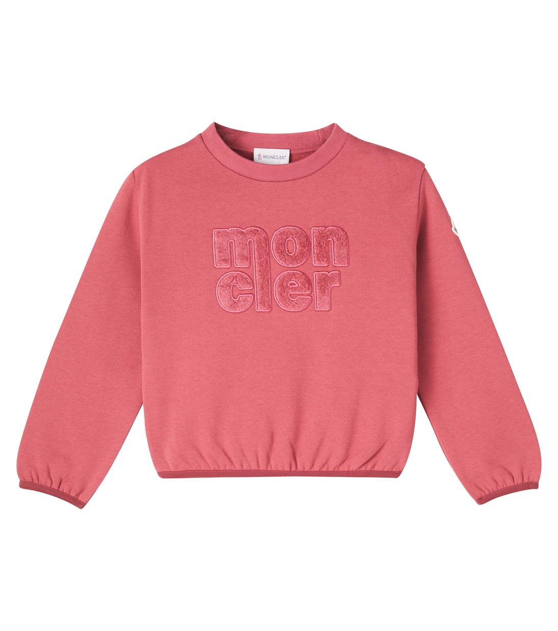 

Толстовка из хлопкового джерси с логотипом Moncler Enfant, Rose