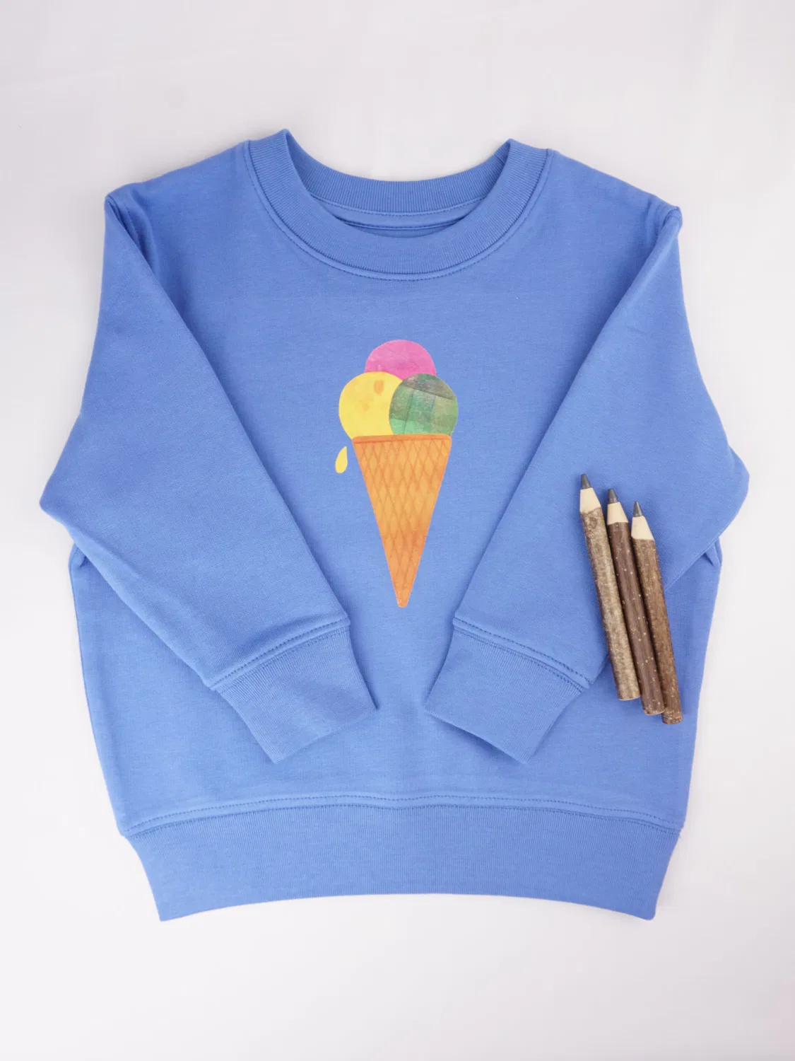 Свитер 'Meladi Kinder Свитер aus Biobaumwolle - Eiscreme auf Aqua Blue' Meladi, Aqua — фото 4