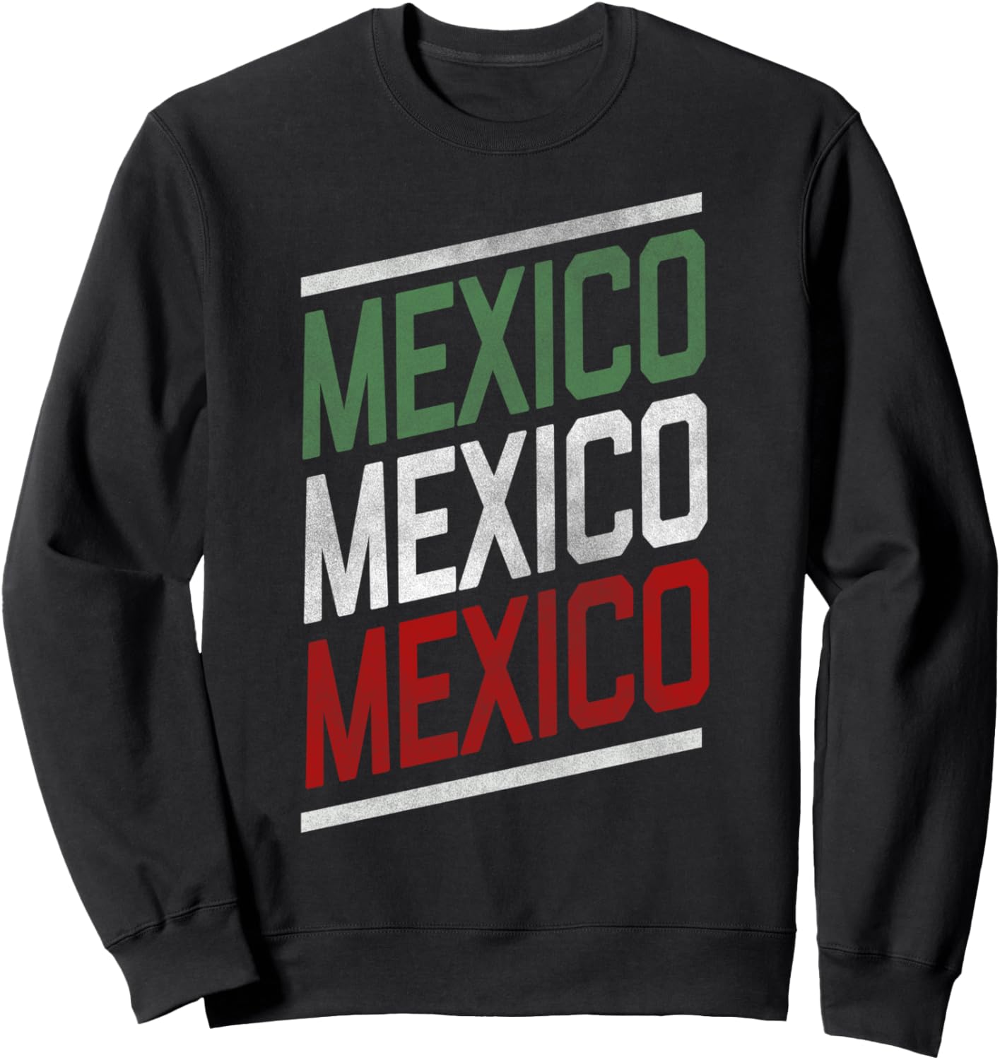 

Толстовка с надписью «Тройной текст» (Mexico Triple Stack Text Sweatshirt) Trendy Apparel, черный