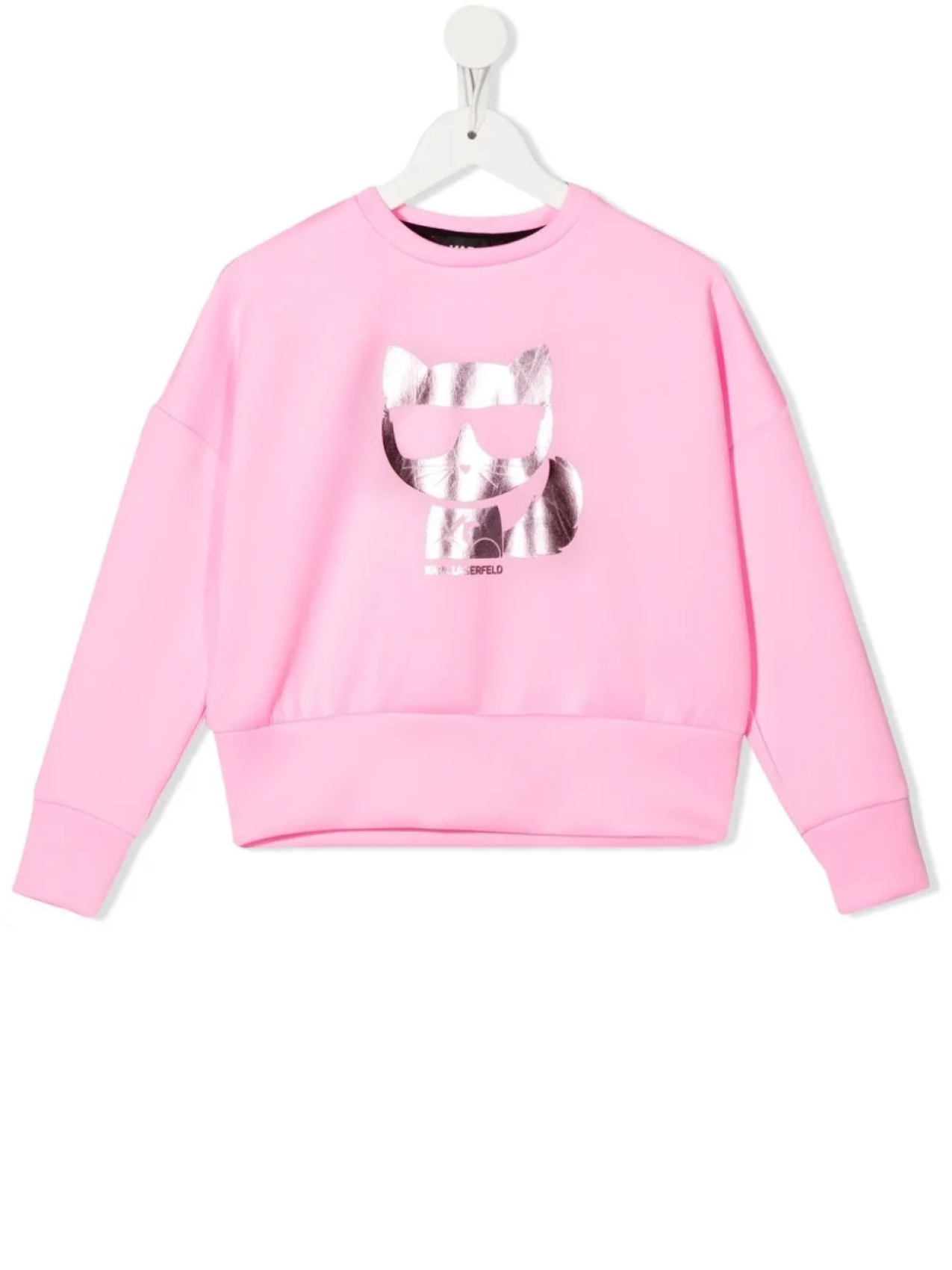 

Karl Lagerfeld Kids толстовка с принтом Choupette, розовый