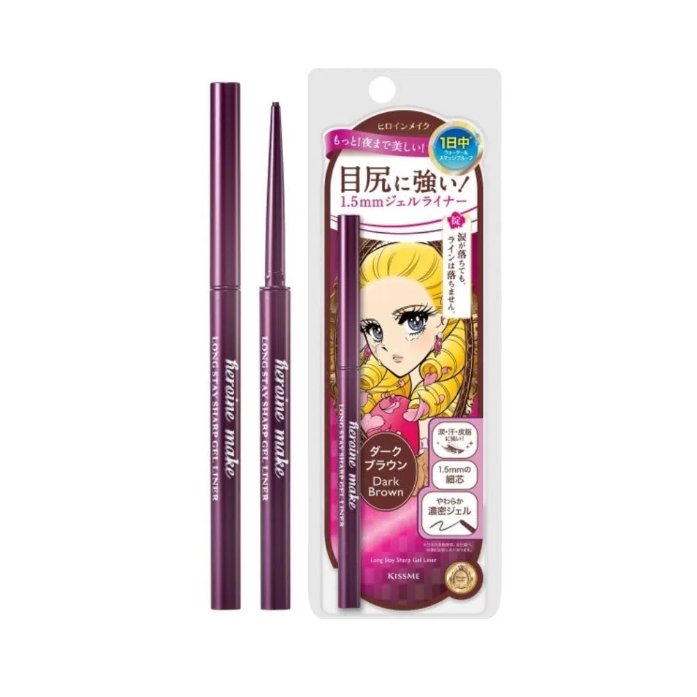 Гелевый карандаш для глаз HEROINE MAKE Long Stay Sharp Gel Liner 02 Dark Brown Heroine Make