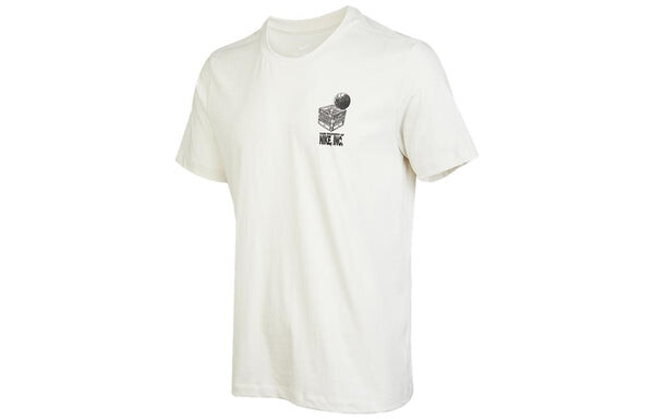 Футболка Men's Nike Logo Pattern Printing Round Neck Short Sleeve White T-Shirt, мультиколор — фото 2