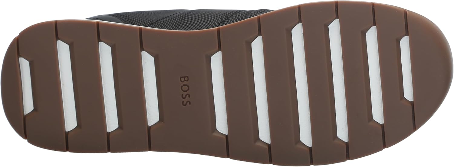 Кроссовки низкие мужские BOSS из комбинированной кожи, Black Currant — фото 4