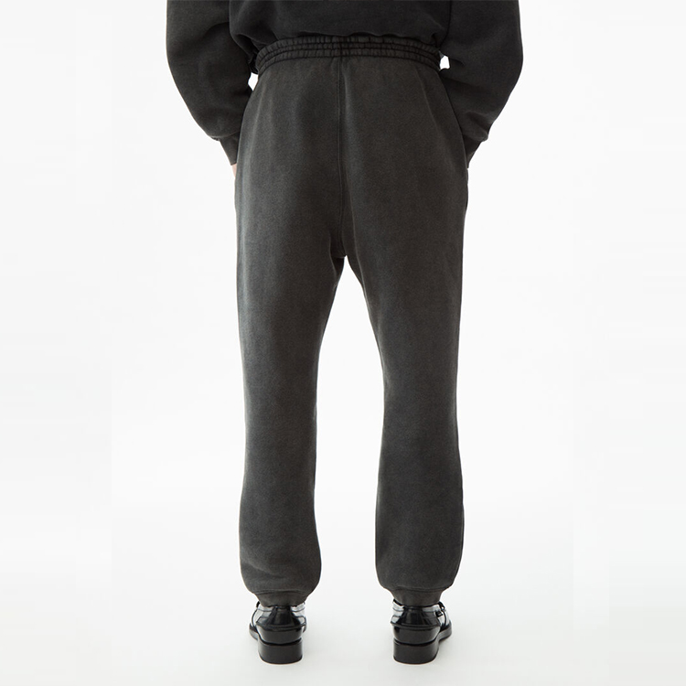 Спортивные брюки Alexander Wang SS22 Micronized Acid Washed Logo, черно-серый — фото 4