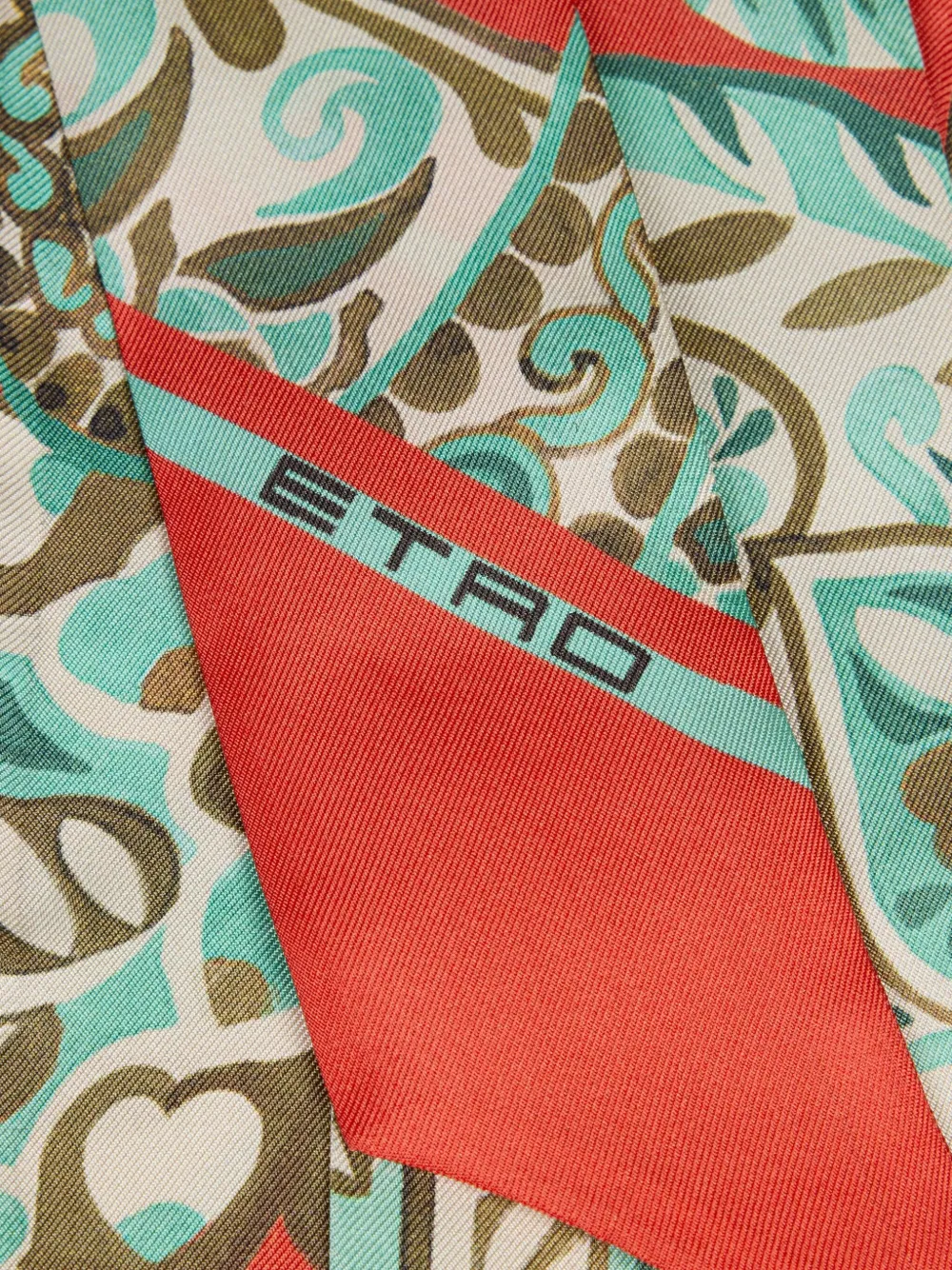 

Шелковый шарф с узором пейсли ETRO, оранжевый