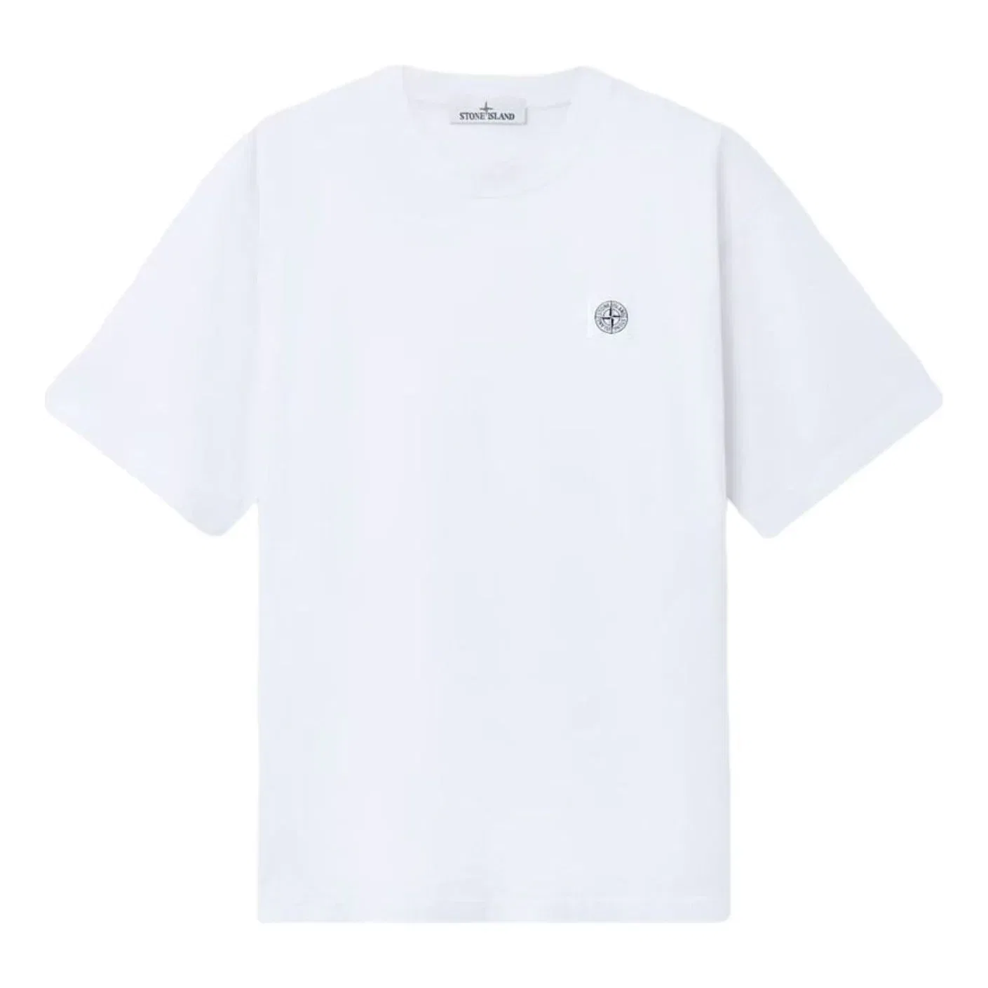 Футболка с нашивкой «Каменный остров» 2100030, белая Stone Island