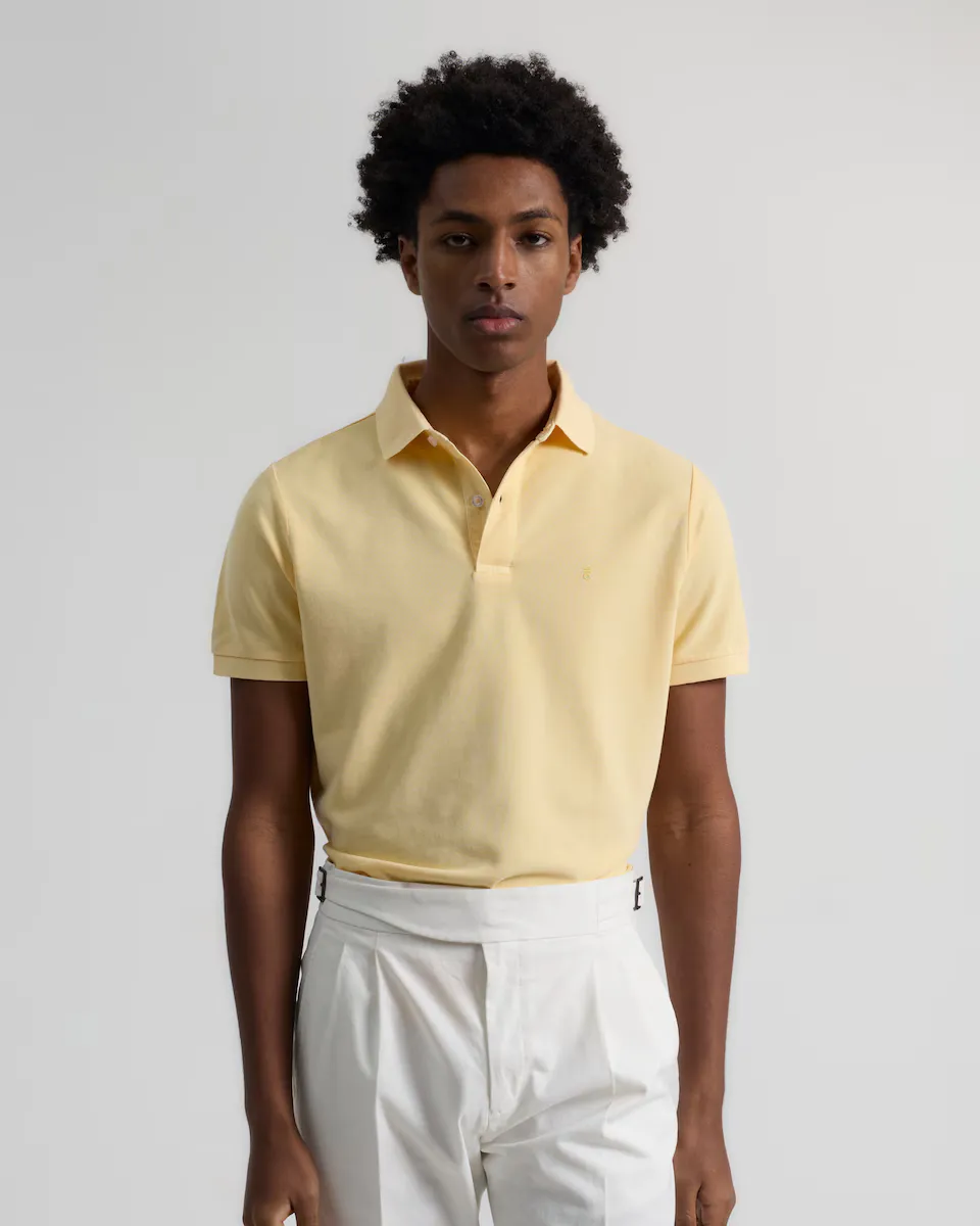 

Мужская поло из пике slim fit PuroEgo, желтый