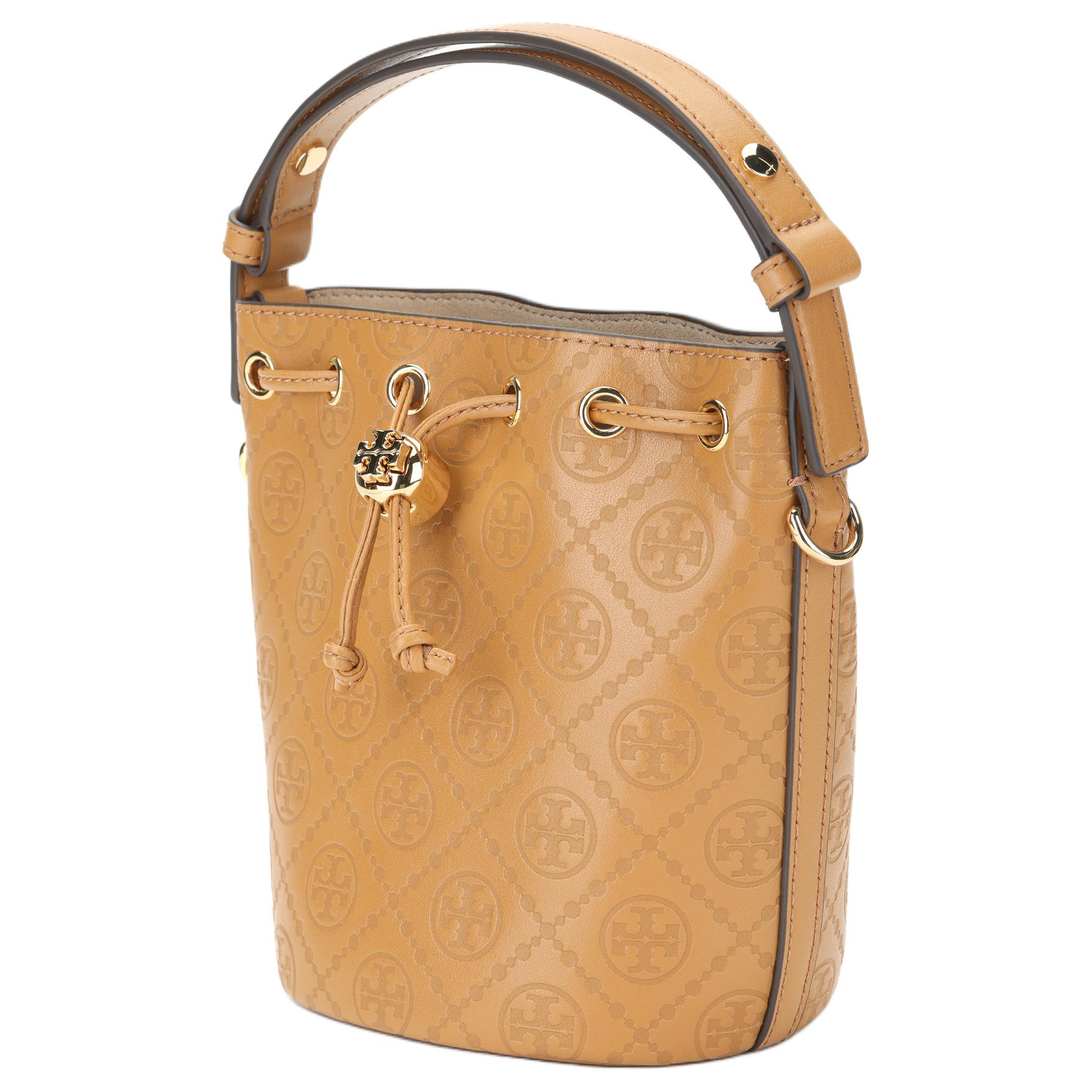 

TORY BURCH Сумка-ведро из кожи с монограммой Т