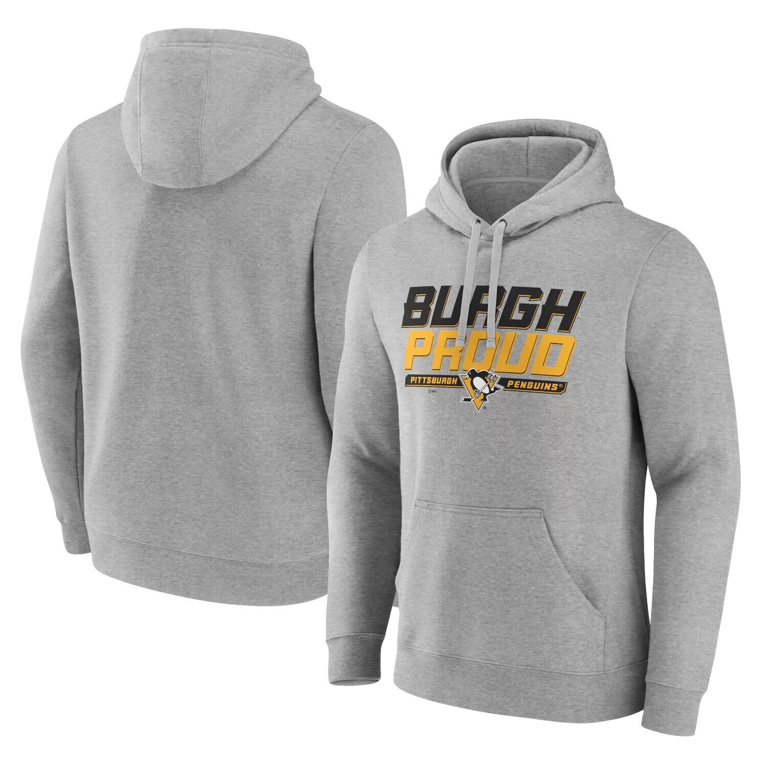 

Мужская фирменная серая толстовка с капюшоном Pittsburgh Penguins Hometown Burgh Proud Fanatics, Серый, Мужская фирменная серая толстовка с капюшоном Pittsburgh Penguins Hometown Burgh Proud Fanatics